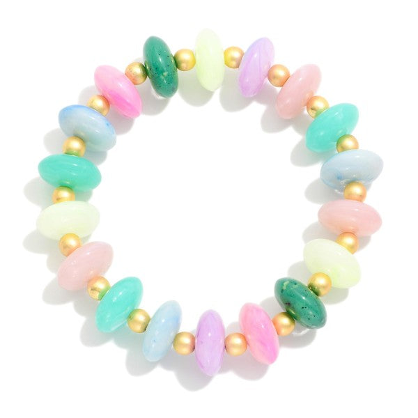 Candy Stone Beaded Stretch Bracelet