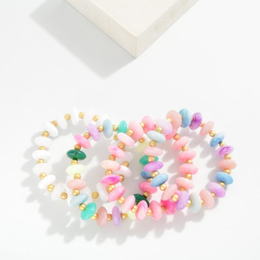 Candy Stone Beaded Stretch Bracelet