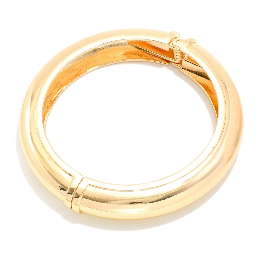 GOLD HINGED BANGLE BRACELET