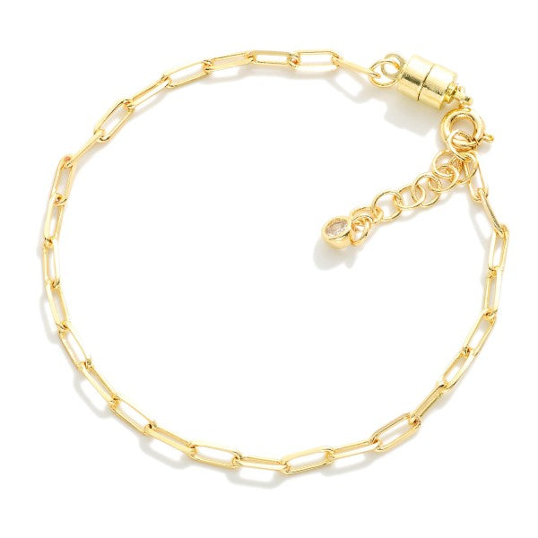 Magnetic Paperclip Chain Link Bracelet