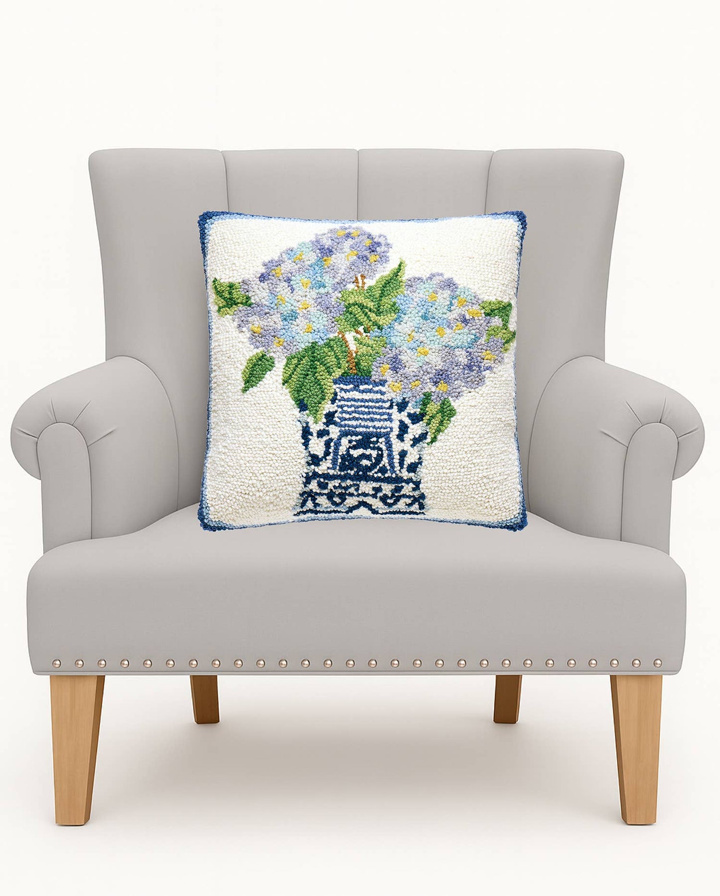 Rhapsody In Blue Hook Pillow - Sally Eckman Roberts