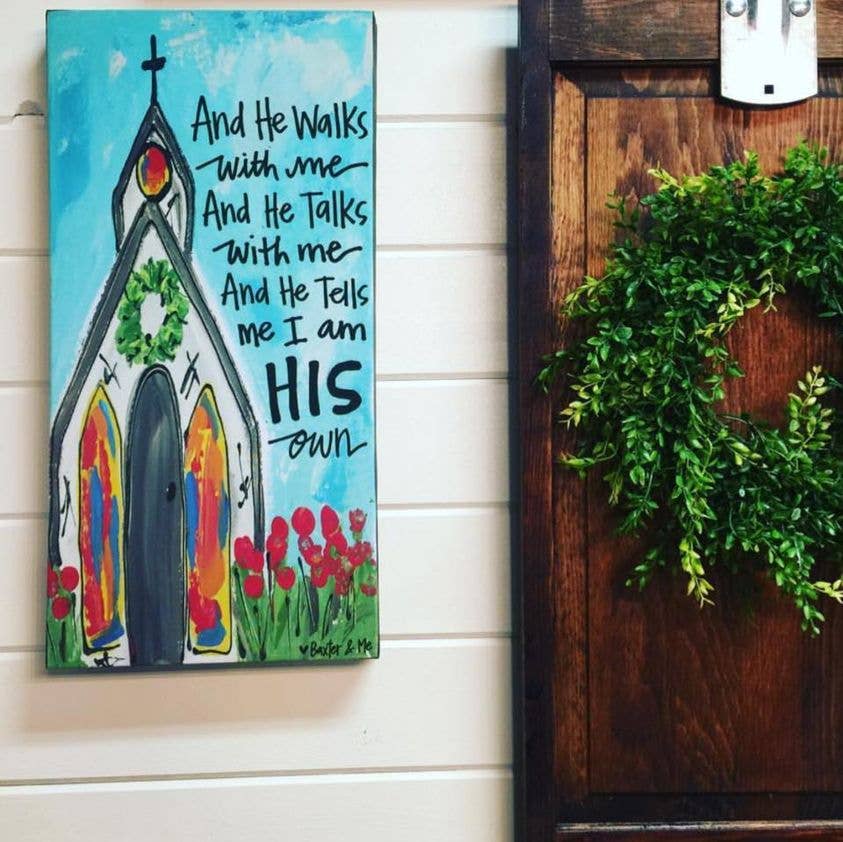 He Walks With Me - Wrapped Canvas; 8" x 10"