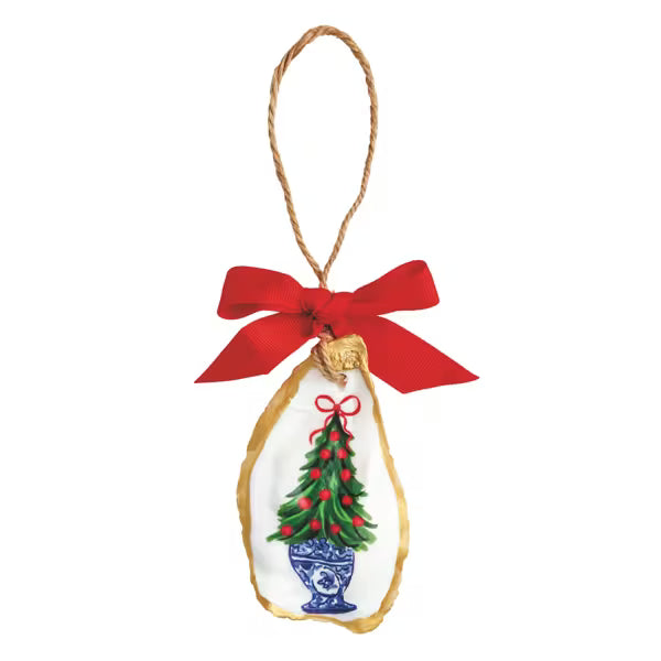 TREE TOPIARY OYSTER ORNAMENT