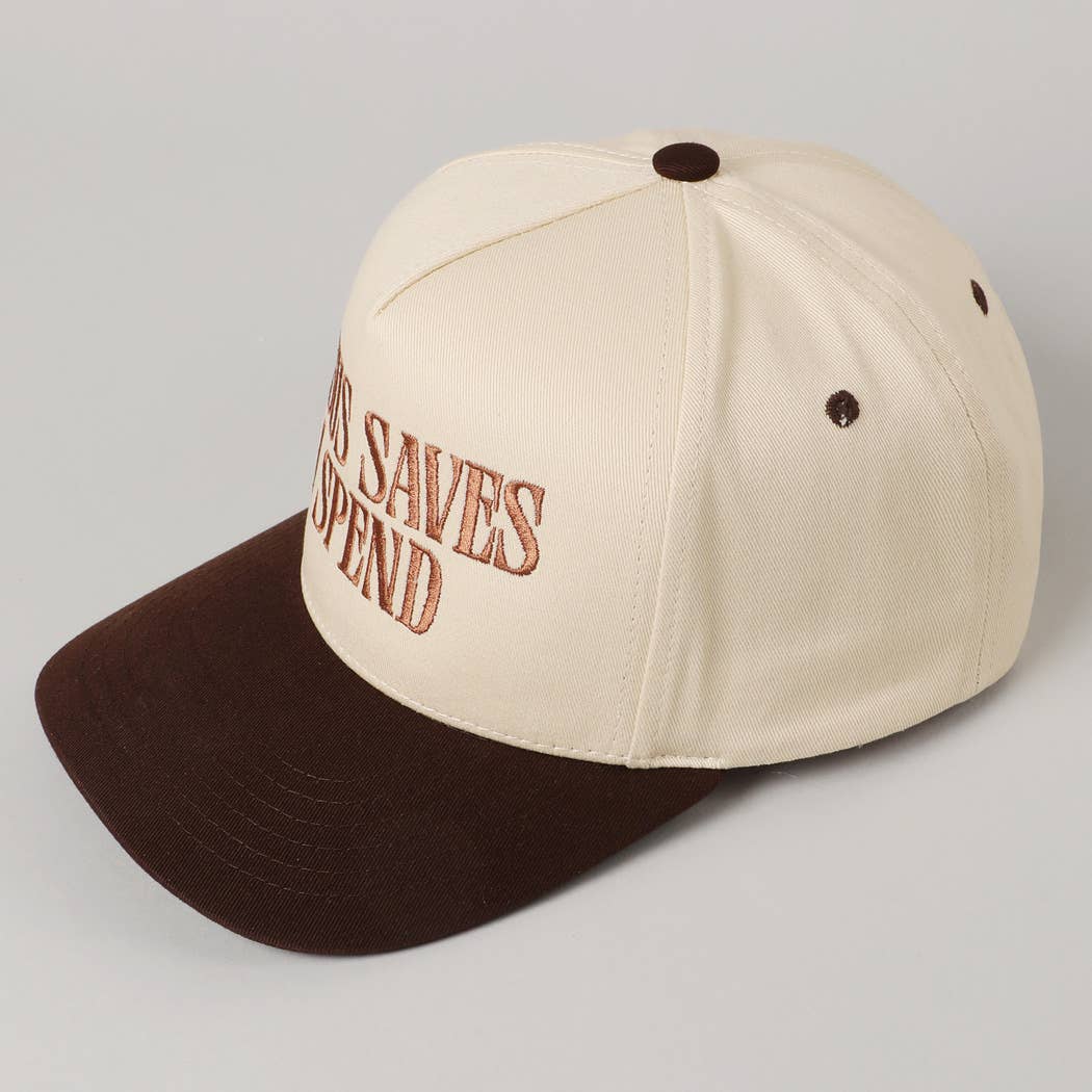 JESUS SAVES I SPEND Embroidery Trucker Hat