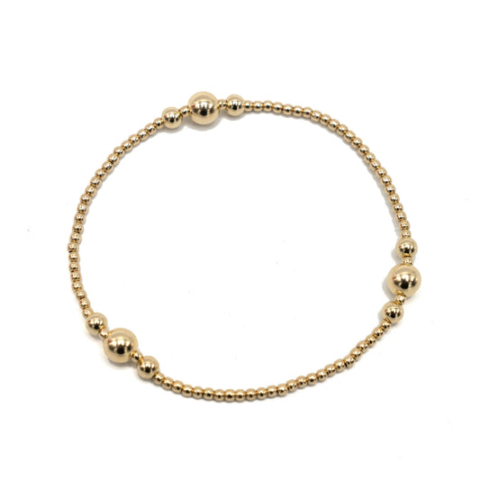 The Nantucket Collection 2x6 14k Gold- Filled Beaded Bracelet