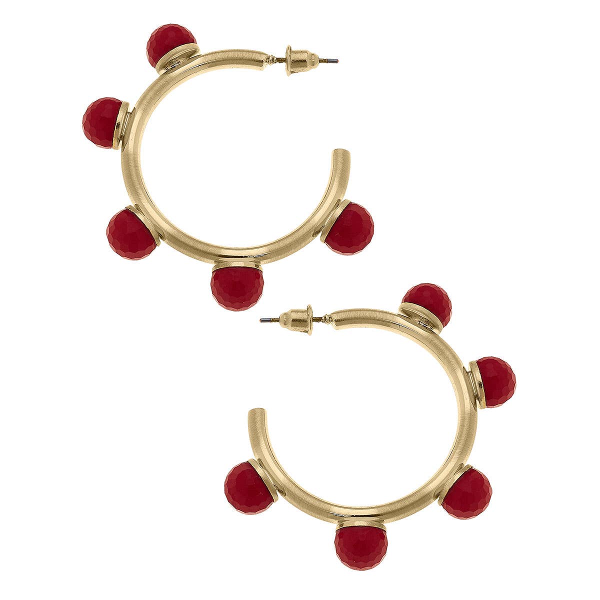 Allison Resin Beaded Hoop Earrings