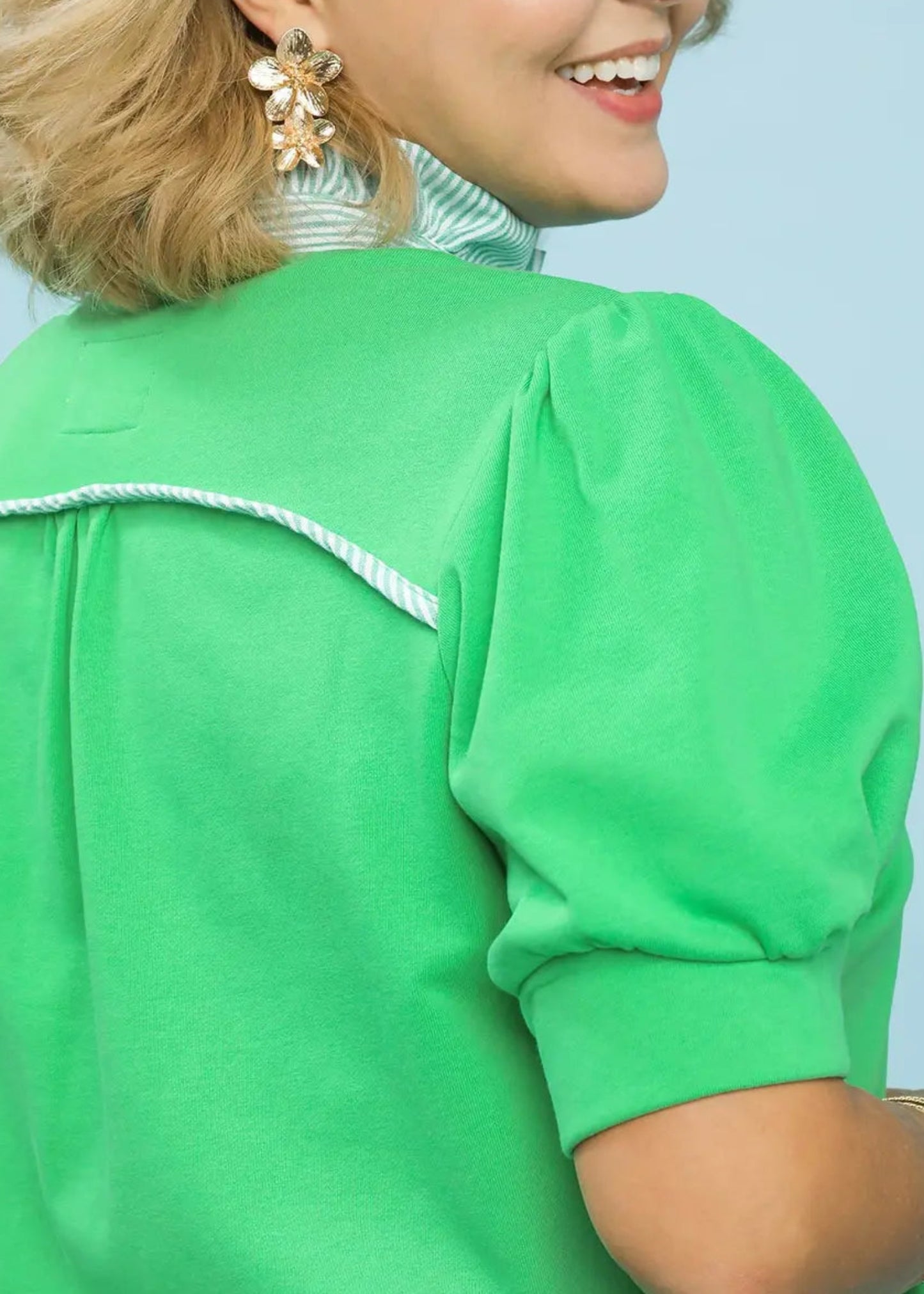 KARLEY TOP PLUS - APPLE GREEN