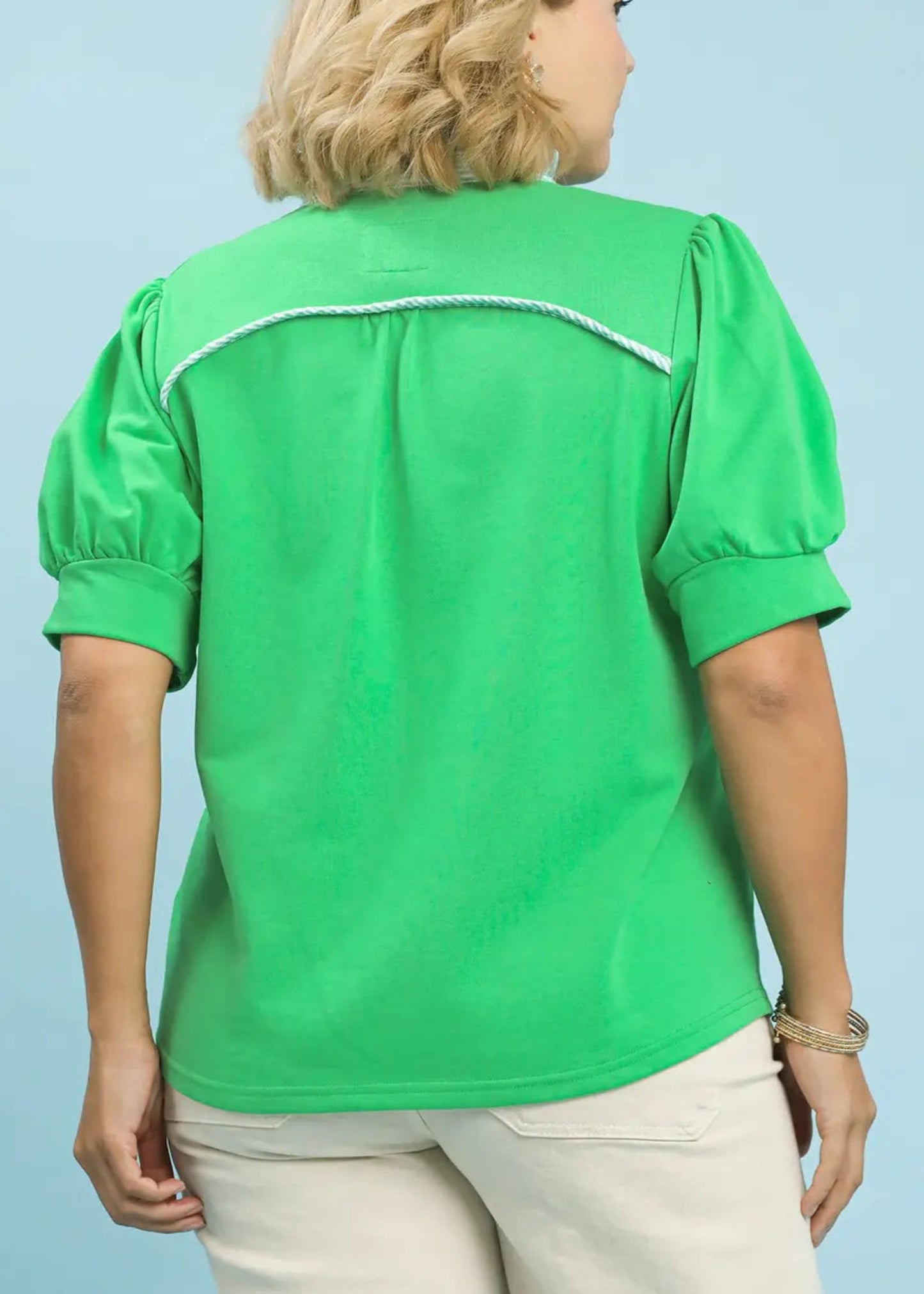 KARLEY TOP PLUS - APPLE GREEN