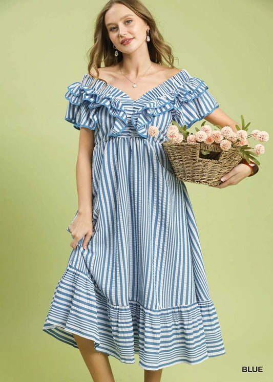 LAYLEN DRESS - BLUE