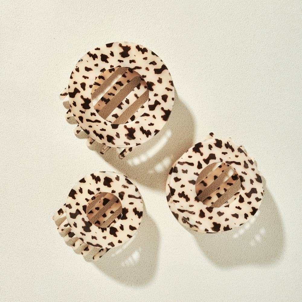 Blonde Tortoise | Small | Flat Open Circle Hair Clip