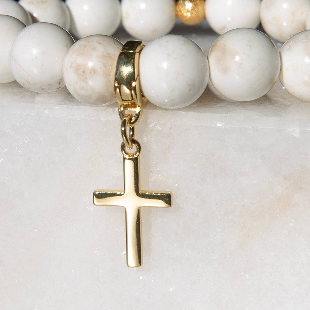 Cross Charm, Gold, Charm Bar | Charm Necklace, Bag Charm