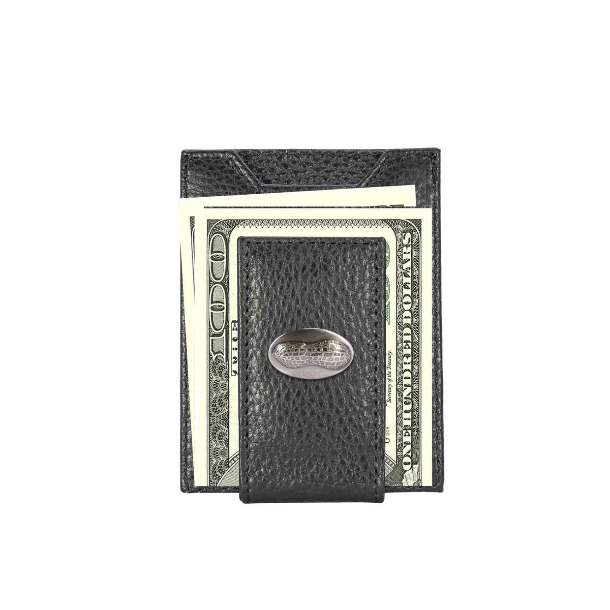 Peanut Magnetic Leather Slim Wallet