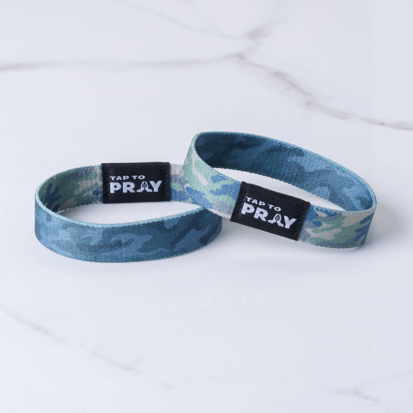 Tap To Pray™ Wristbands - Green & Charcoal Camo