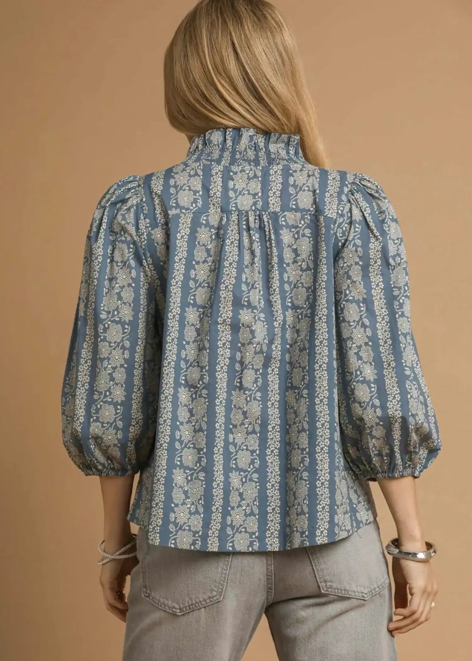 HAILEY TOP - DUSTY BLUE