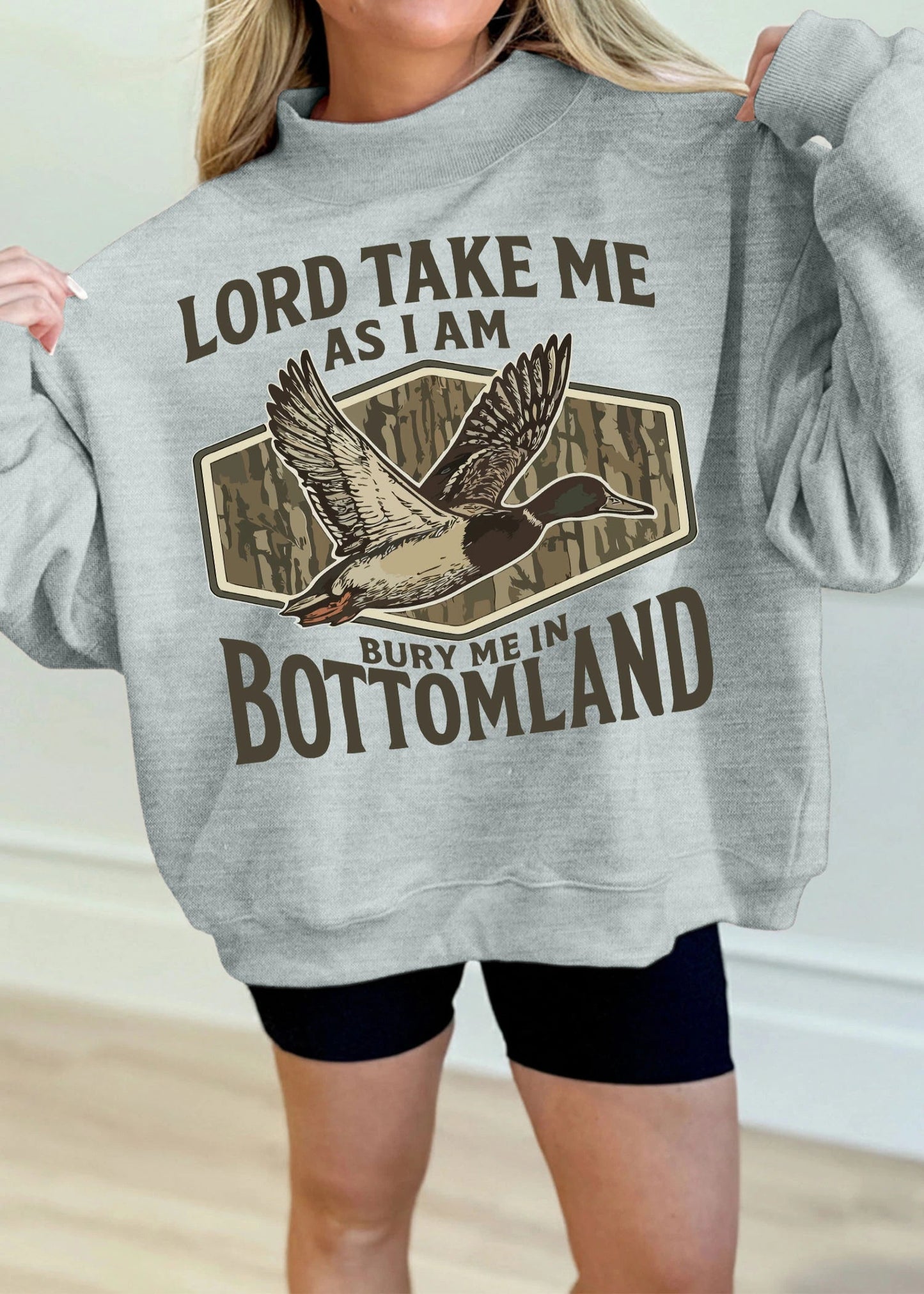 GRAY EXPOSED SEAM MOCKNECK WESTERN DUCK SWEATSHIRT
