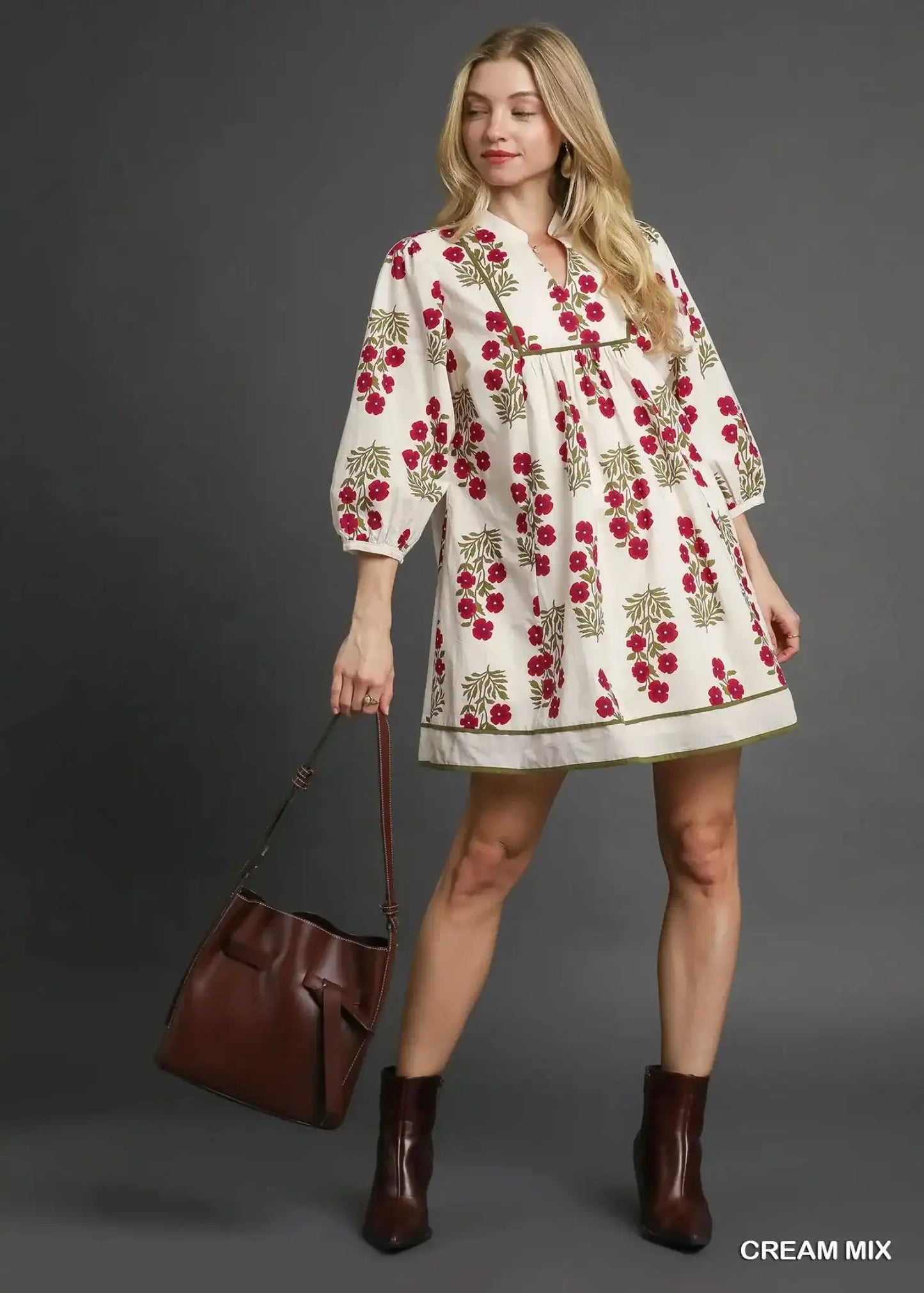 MACEY DRESS - CREAM MIX