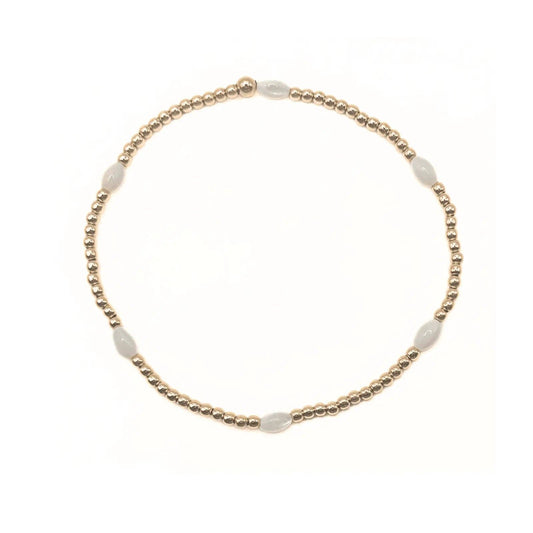 The Aspen Bracelet in White Opal