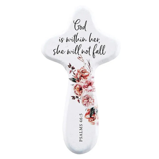 HANDHELD CROSS- GOD IS WITHIN HER