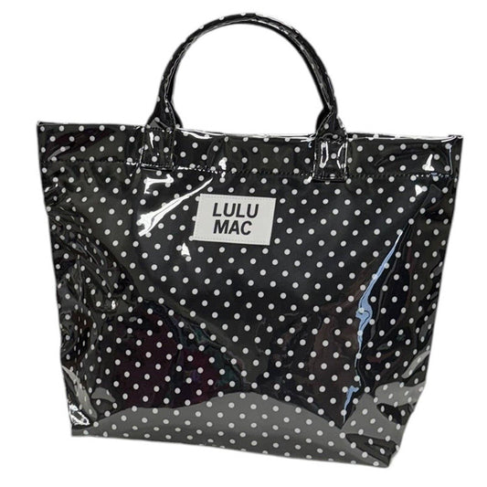 LM-BG-1003 TOTE BAG BLACK/WHITE DOT