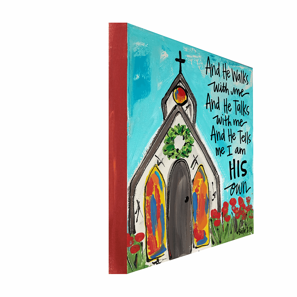 He Walks With Me - Wrapped Canvas; 8" x 10"