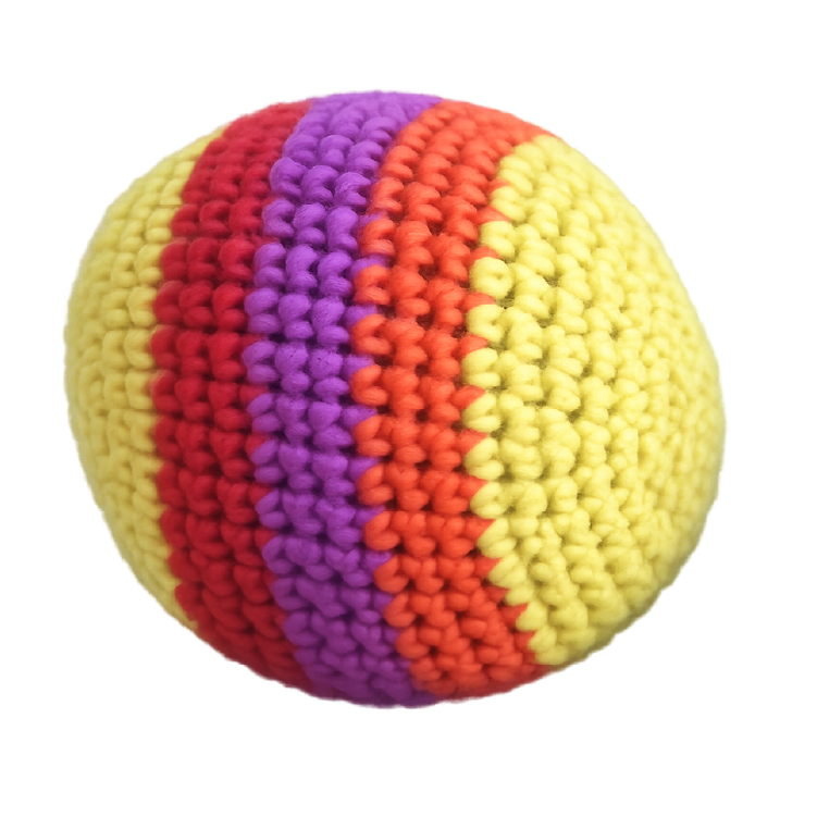Extreme Retro Hand-Knitted Kick Pouch Footbag