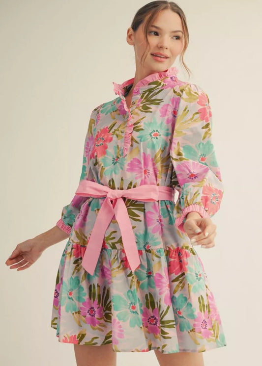 BELLA DRESS - PINK MIX