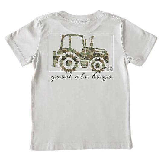 KIDS' GOOD OLE BOY TRACTOR TEE - ICE GRAY