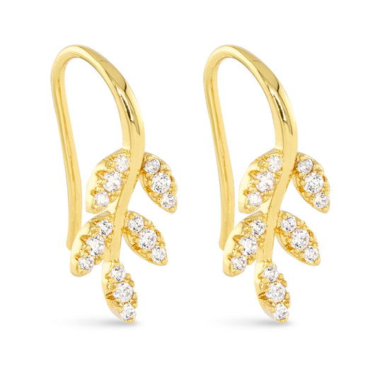 Leaf Drop Earring - Gold