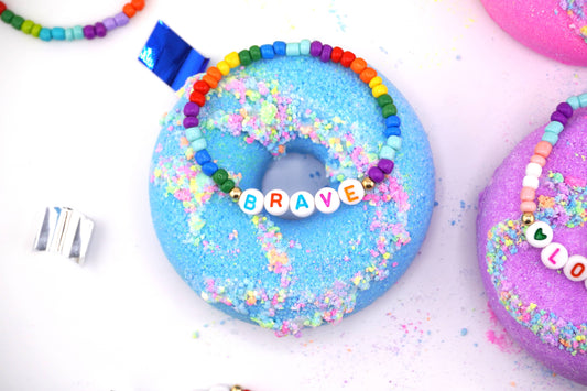 Donut Bath Bomb + Bracelet Pack | Blue