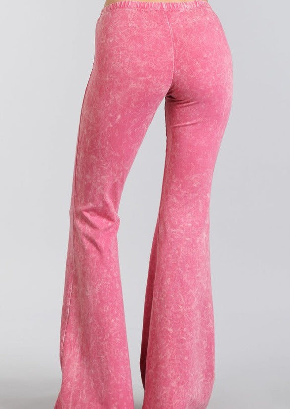 MINERAL WASH BELL BOTTOM - PINK