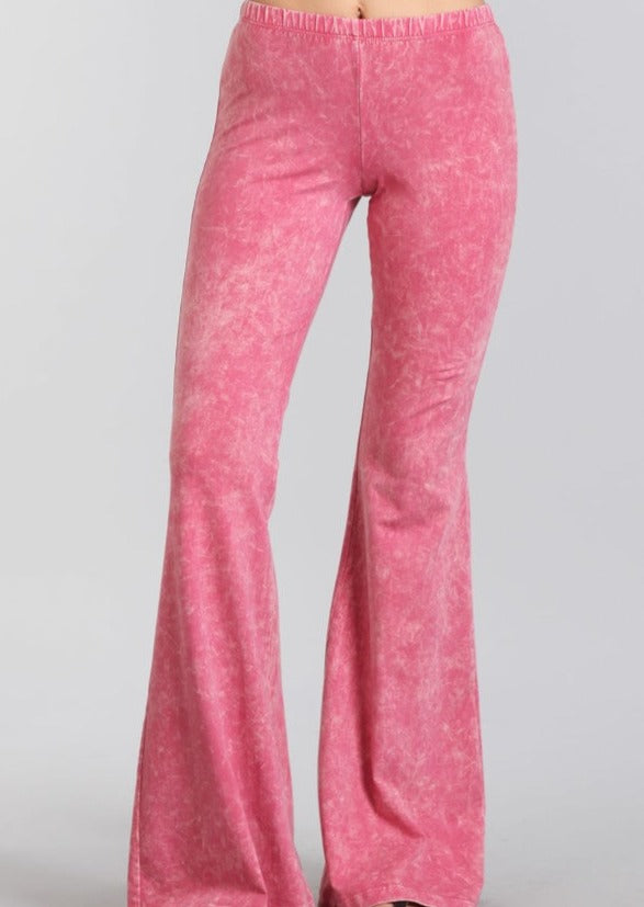 MINERAL WASH BELL BOTTOM - PINK