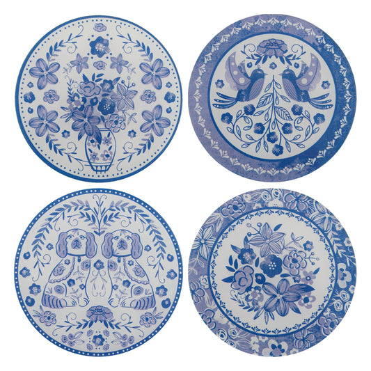 Acrylic Coasters Blue & White