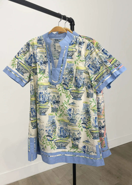 STACY DRESS - BLUE MIX