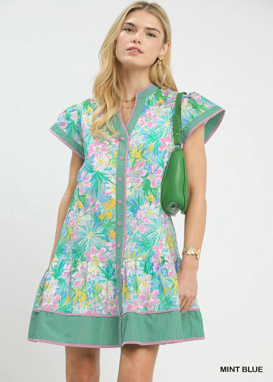 KAYLA DRESS - MINT BLUE