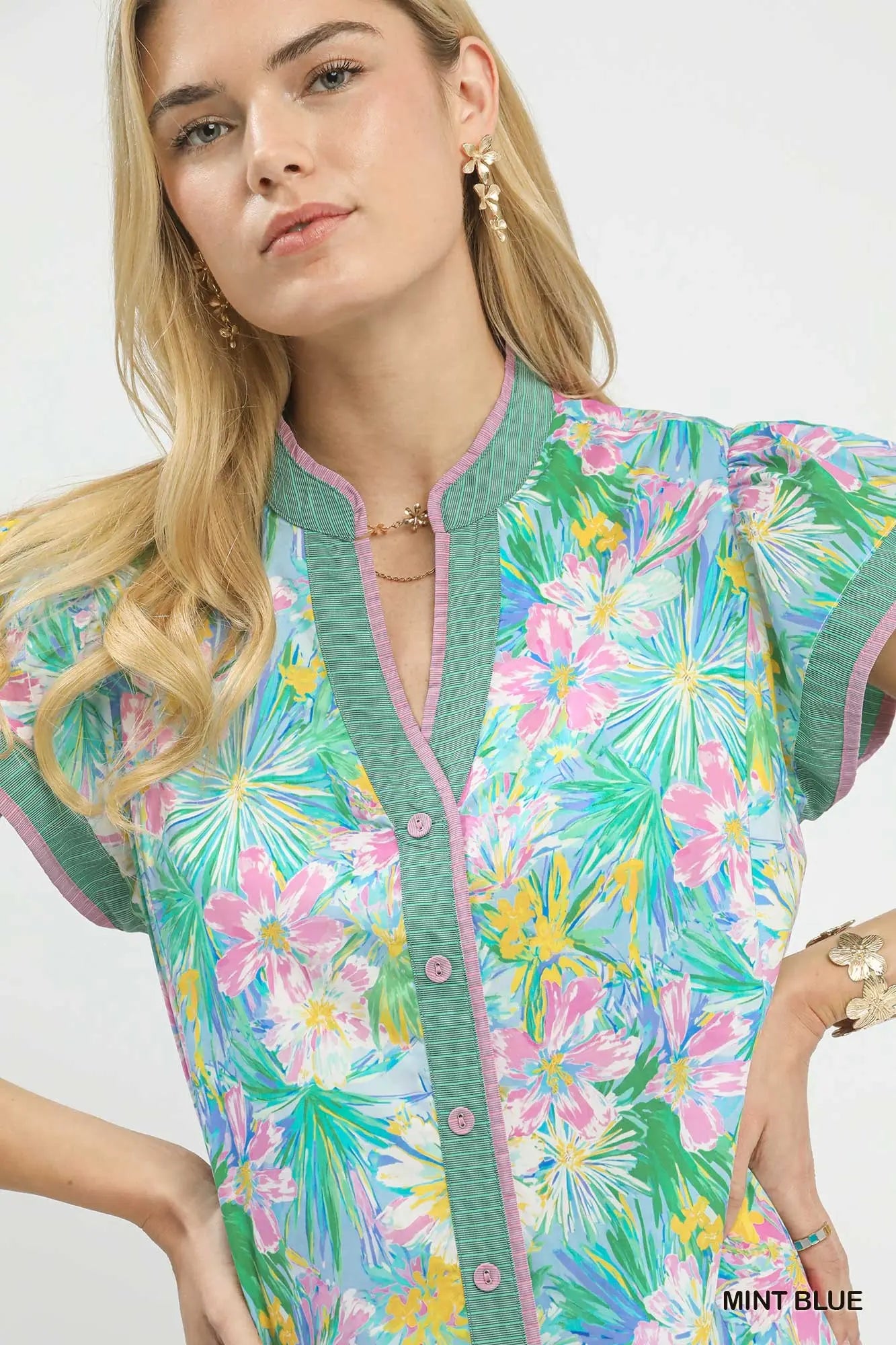 KAYLA DRESS - MINT BLUE