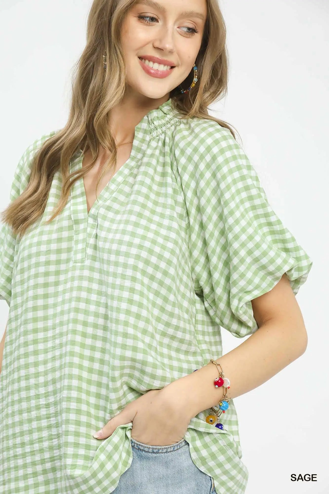 JAYCEE TOP - SAGE GREEN