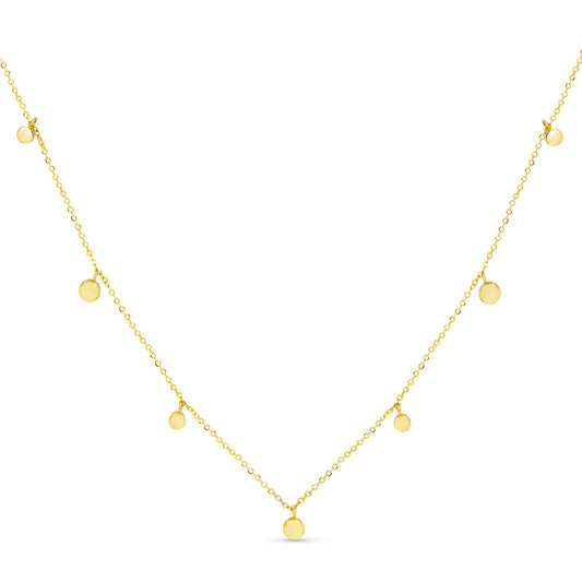 Gold Station Disk Necklace
