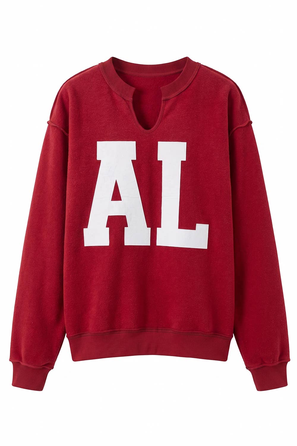 'Alabama/AL' Reversible Oversized V-NECK Pullover
