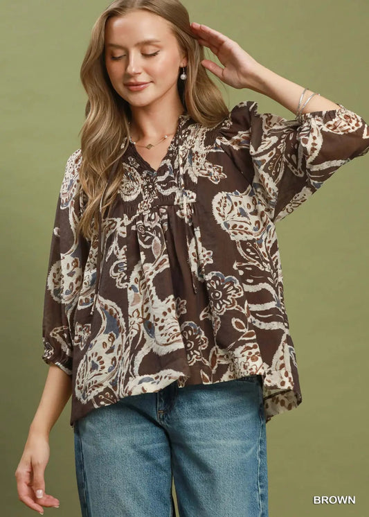 HOLLEY TOP - BROWN