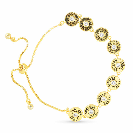 Gold Shot Gun Shell Bracelet
