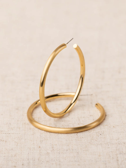 EARRINGS SALEM GOLD BRUSHED