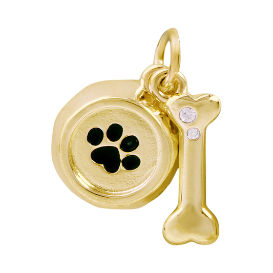 GOLD BONE/ BOWL CHARM