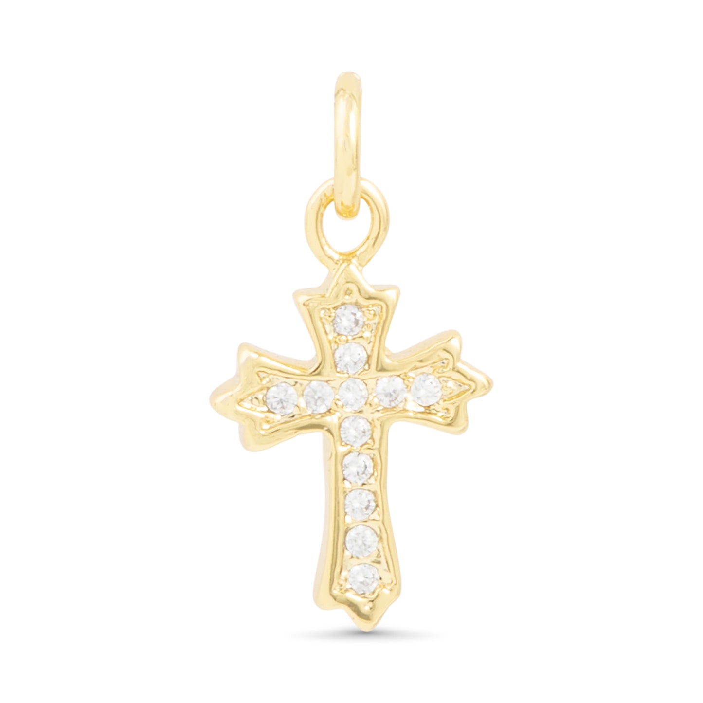 GOLD W/ CZ CROSS CHARM