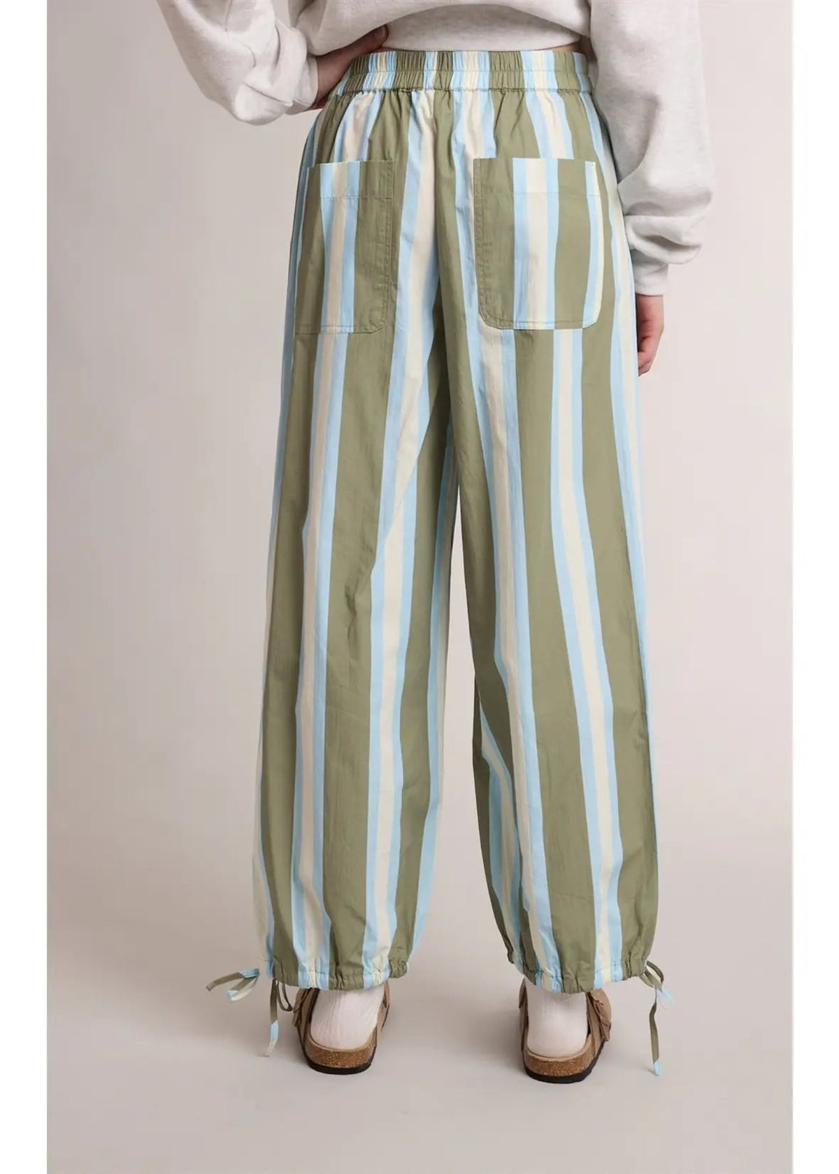 MACKENZIE PANTS - OLIVE/SKY