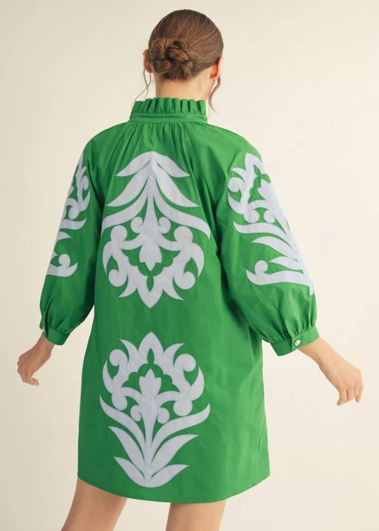 MERI DRESS - KELLY GREEN