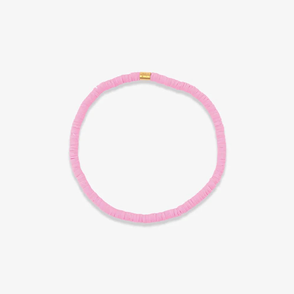 Seascape Vinyl Disc Bracelet PINK - Pura Vida