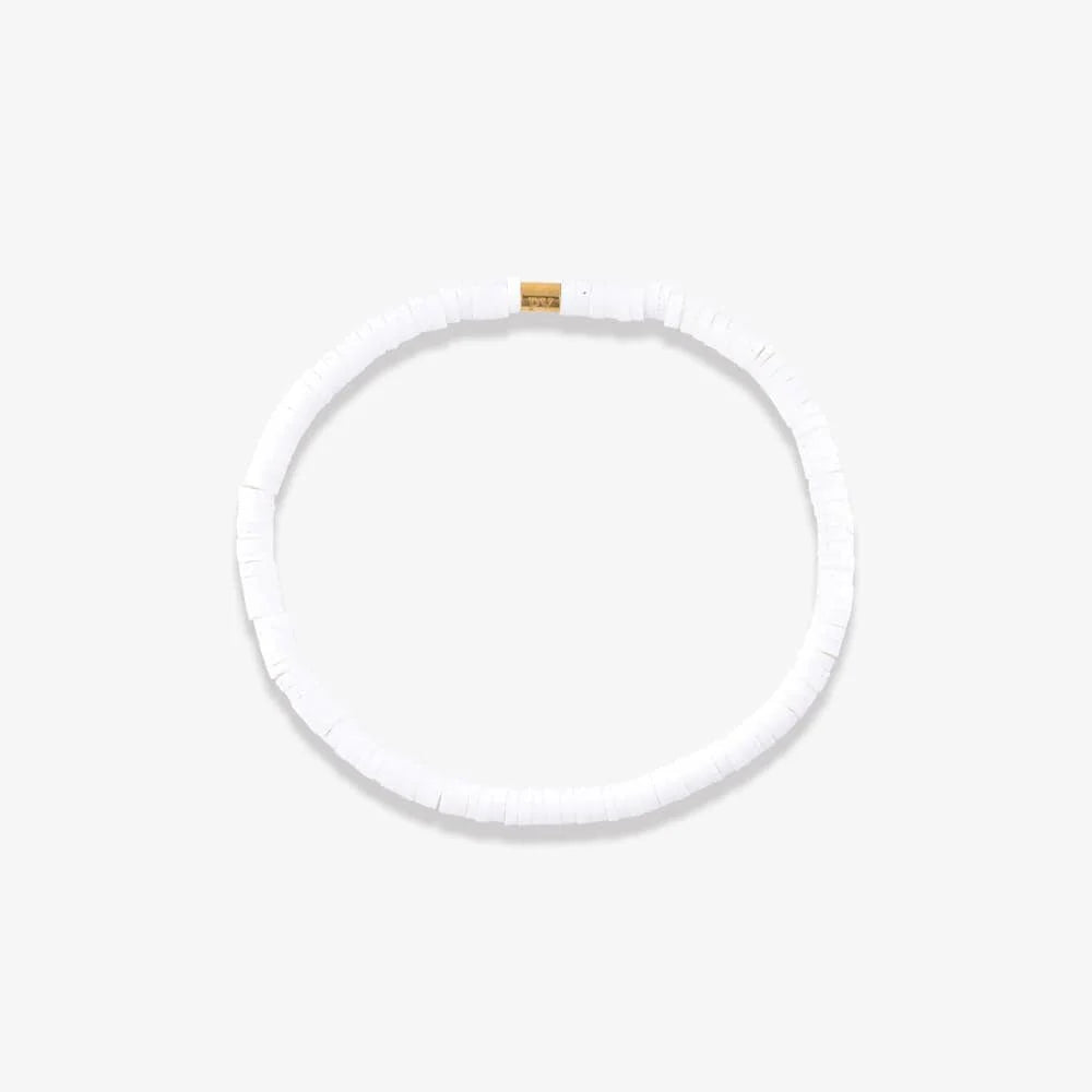 Seascape Vinyl Disc Bracelet WHITE- Pura Vida
