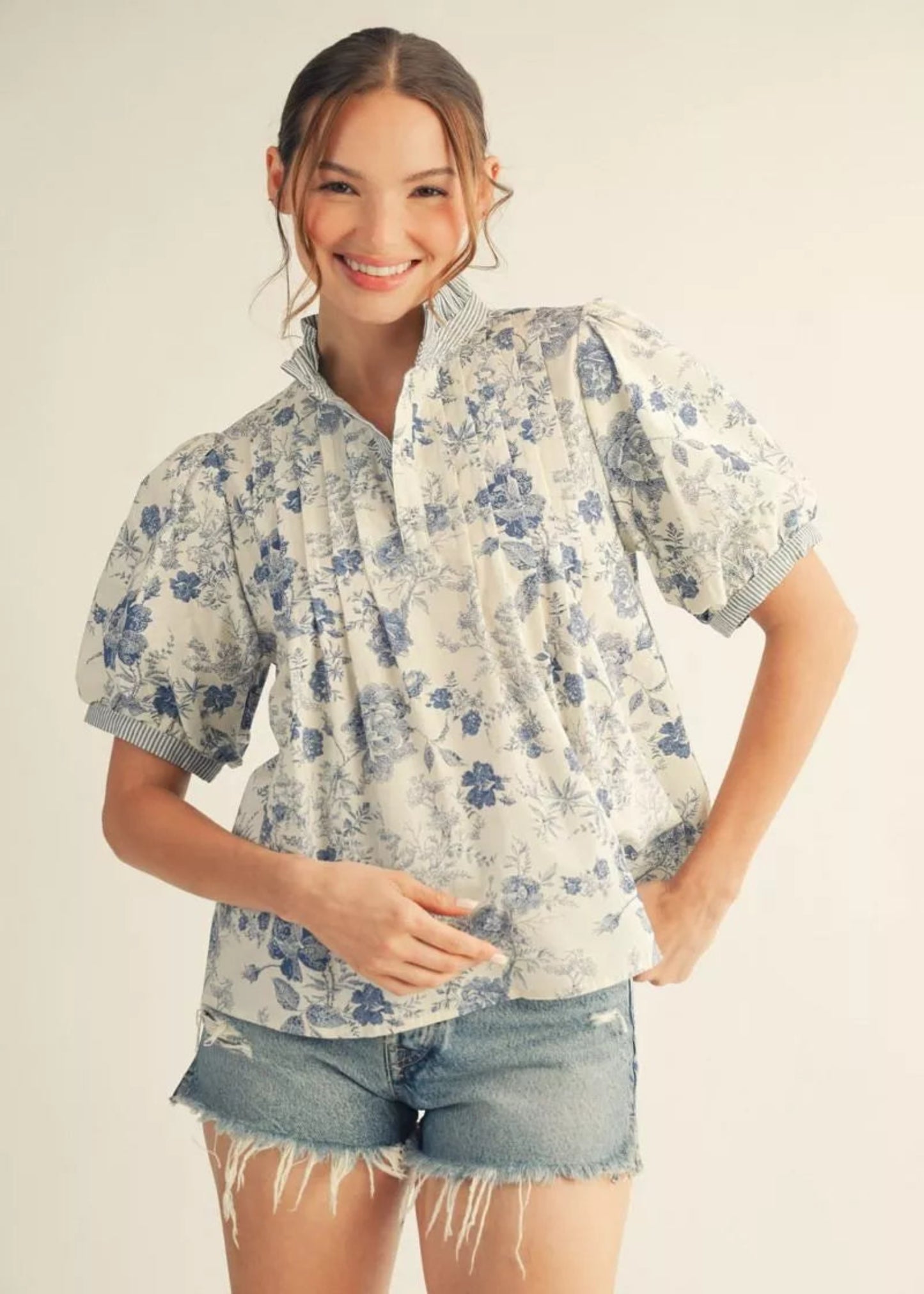CARLEY TOP - BLUE