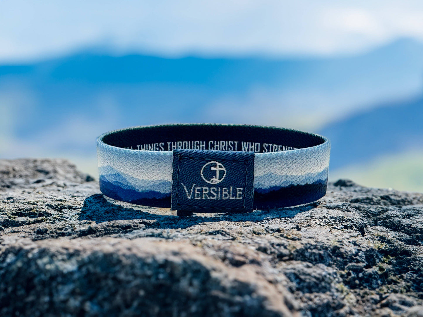 Mountain Horizon / Philippians 4:13 Wristband