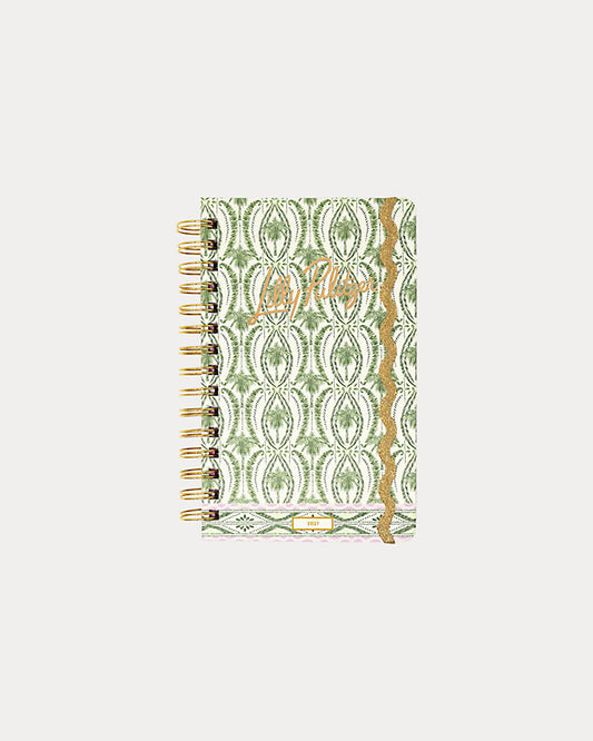 MINI 12 MONTH AGENDA - TEXTURED PALM STRIPE